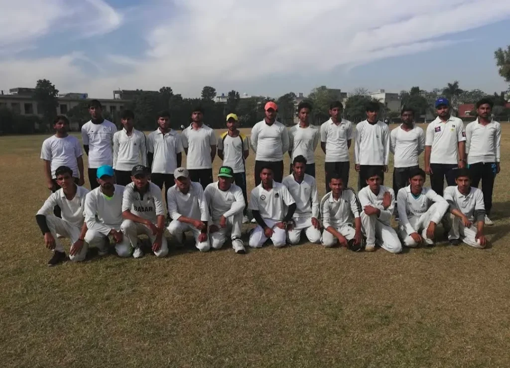 A cricket match on the college grounds