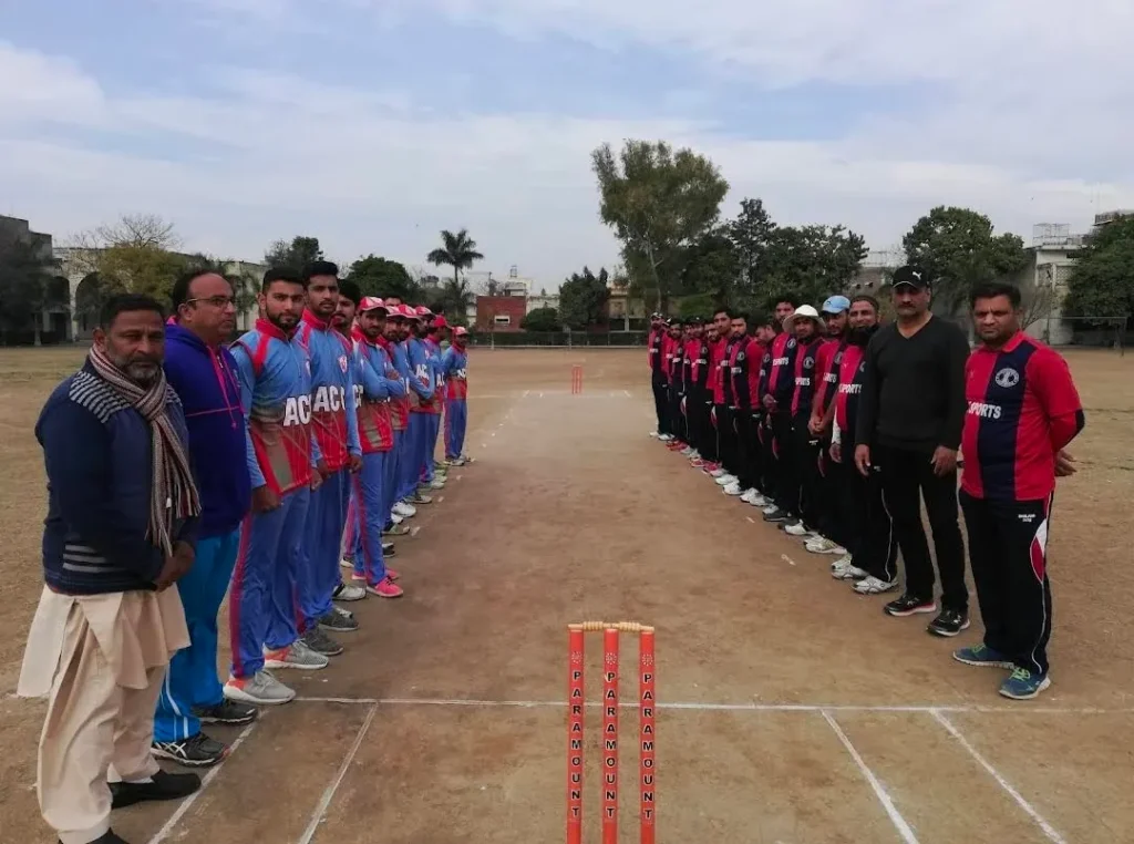 Opening ceremony of a college cricket tournament