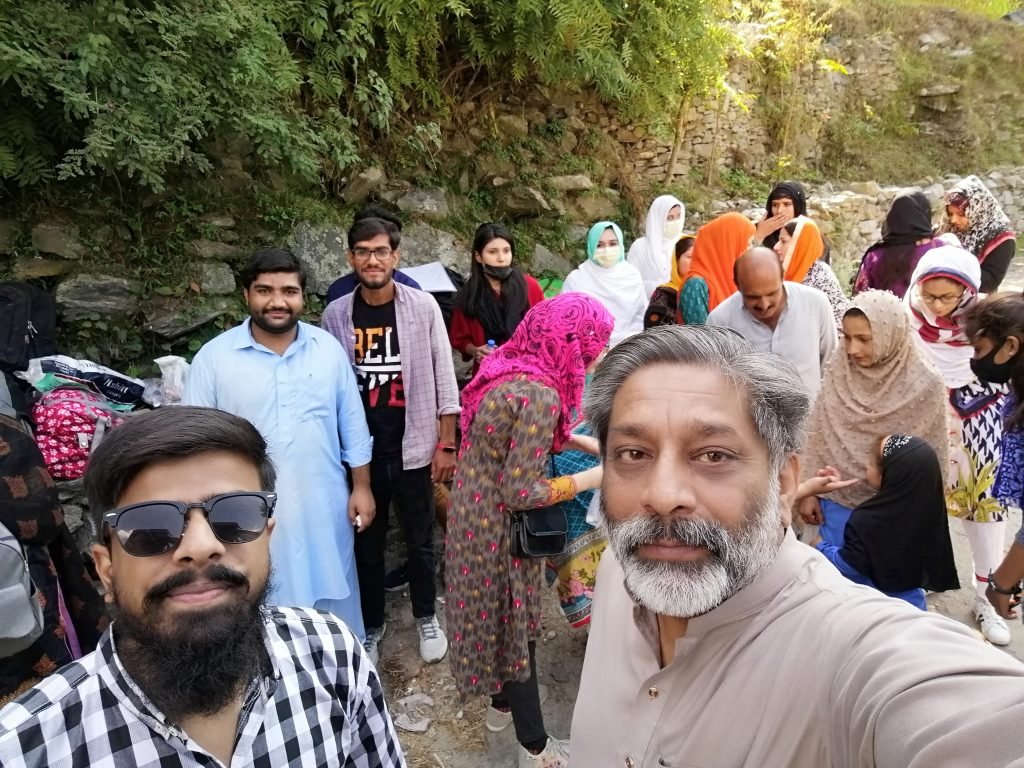 Geography department field trip group at Kuttan, Azad Jammu & Kashmir